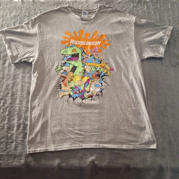 VTG Delta Pro Weight Nickelodeon 90s Cartoon Characters Graphic T-Shirt Size XL - Picture 1 of 6